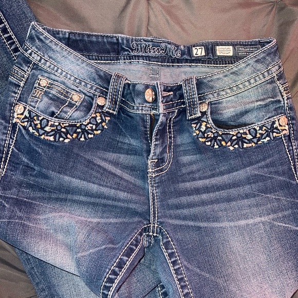 MISS ME JEANS SIGNATURE STRAIGHT MED412 - Picture 2 of 7